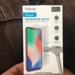 iHome 2 pack tempered glass for iPhone X and XS